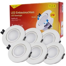 6x Set LED Deckenspot 5W / 40W Einbau-Strahler Einbau-Spot Decken-Spots Leuchten Einbau-Sets price