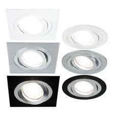 LED Einbaustrahler Rahmen GU10 4, 8er PACK Set 230V Einbauleuchte SCHWENKBAR EDO Einbau-Sets price