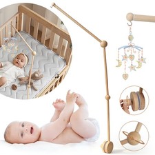 Mobile Halterung Holz Babybett 360° Drehbar Halter Gestell Stange Mobile Ständer Baby-Laufstall & Cribs price