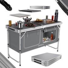 24MOVE® Campingküche Küche Campingschrank Outdoor Camping Alu faltbar RETOURE Camping Küche price