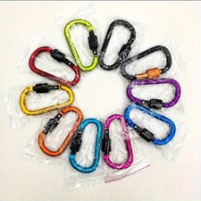 Schwarz D Ring Schnalle Karabiner Schlüsselanhänger Outdoor Haken Wandern Klettern Ausrüstung Climbing Gear price