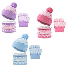 ThermaI Inner Velvet Children s Hats +Scarf+ Gloves 3 Pcs Set for Boys and Girls Baby-Handschuhe & Schal price