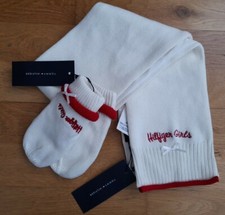 Tommy Hilfiger Baby Kleinkind Set Schal und Handschuhe weiß Größe L/XL neu mit Etikett Baby-Handschuhe & Schal price