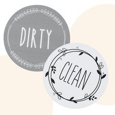..Round Magnetic Fridge Sticker Clean Dirty Instruction Dishwasher Sticker.. Dishwasher Sticker price