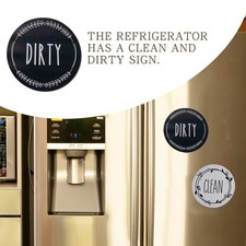 ..Round Magnetic Fridge Sticker Clean Dirty Instruction Dishwasher Sticker.. Dishwasher Sticker price