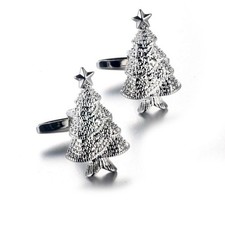 Cufflink Männer Weihnachtsbaum Silber Smoking Manschettenhemdknopf Bräutigam Cufflinks price