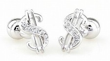 Manschettenknöpfe Cufflinks Dollar Zeichen $ silberfarben,NEU Cufflinks price