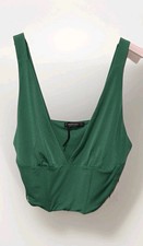 Stradivarius Korsett Top Damen Grün Gr. L Neu Corset Oberteil V-Ausschnitt Corset price