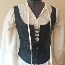 TALC Echt Vintage Leder Korsett mit Reißverschluss UK 10 Corset price
