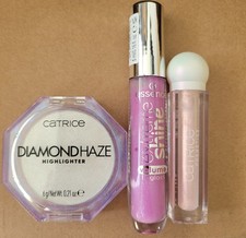 Catrice Diamond Haze Highlighter + Limited Edition Lipgloss + Essence Lipgloss Highlighter price