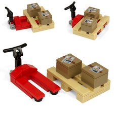 Hubwagen 2 Pakete | Werkstatt Garage Ladekisten | Bausatz aus echtem Lego Pallet Trucks price