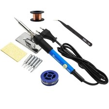 60 W einstellbare Temperatur Lötkolben Kit Elektronik Schweißen Lötkolben Werkzeug UK Solder & Soldering Iron price