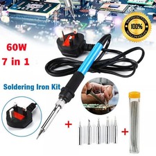 60 W einstellbare Temperatur Lötkolben Kit Elektronik Schweißen Lötkolben Werkzeug UK Solder & Soldering Iron price