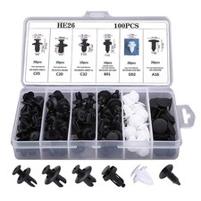 100 Pcs Fender Liner Fastener Rivet Push Clips Retainer 6 Size Universal for Car Rivet price