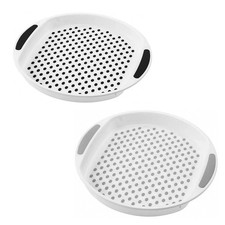 Serviertablett mit Griffen rutschfest groß rund Essen Abendessen Trinken Schoß Tee Serving Tray price