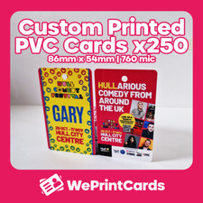 Individuell bedruckte Kunststoff Ausweis PVC Karten x250 Plastic Card Bedarf price
