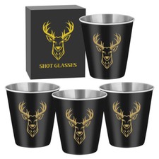 70ml Aluminium Becher mit Hirschkopf Muster Tragbar Outdoor Jagd Schnapsgläser Outdoor Glasses price
