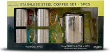 Alpine Mountain Gear 5-teiliges Edelstahl 2,1L Kaffee Kaffeemaschine Camping Set Mountaineering Gear price