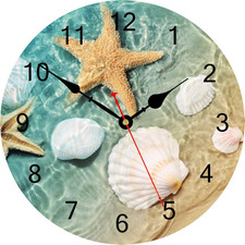 Muschel Seestern Wanduhr, präzise dekorative Uhren, leise nicht tickend leicht Decorative Clock price