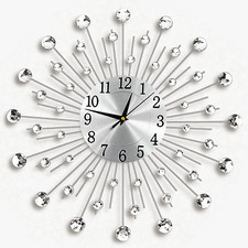 45 cm Diamant Perlen Kristalle Quarz Schmuck Wanduhr Wohndeko Wohnzimmer Decorative Clock price