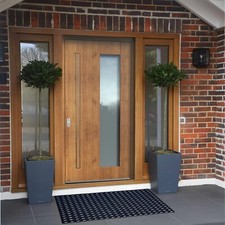 Schwarze hohle Gummimatte rutschfest Hauseingang Outdoor robust Schaber Fußmatte Doormat price