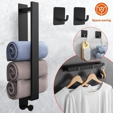 Handtuchhalter Schwarz zum Kleben 40cm Edelstahl Handtuch Leiste Stange Reling Handtuch Rack price