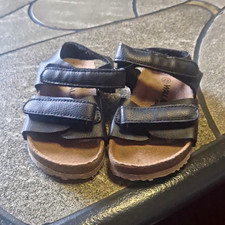 walkx Unisex Kinder Sandalen Riemchen Klettverschluss schwarz/braun EU 25 Unisex Children's Slippers & Sandals price