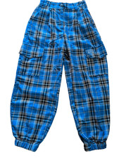 BERSHKA - Cargohose, kariert, Größe 38 (Bundweite 31 - 40 cm) Damen-Hosen price