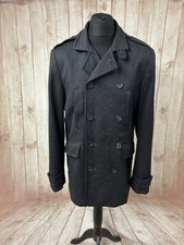 Ted Baker Herren Wolle Zweireiher Übermantel Militärgrau BENCHEY Größe 4 Large Herren-Overcoat price