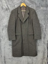 Vintage Harvie Hudson Übermantel Herren 38R grau lang Wolle formell Abendessen Jacke HH Herren-Overcoat price