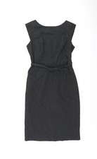 Marks & Spencer Damen Grau Polyestermischung Ballkleid Größe 12 U-Boot-Ausschnitt Gürtel Damen-Nightgown und Robe price