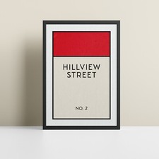 Brettspielstil Street Property Poster Wandkunstdruck - erhältlich mit Rahmen Wall Board price