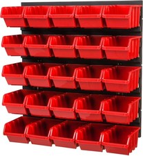 Stolmet Wand Aufbewahrungsbrett 386x390mm + 25 rote Behälter - Werkstatt Organizer Wall Board price