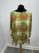 Klass Gr. 2XL Tunika Top Damen Streifen Blumen Fledermaus Tropical Sommer Urlaub Tunic price