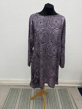 Masai Gr. M Kleid Lila Wirbel Print Midi Stretch Arty Tunika Skurril Tunic price