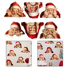 Abnehmbares 3D Weihnachtsmann Wandtattoo Vinyl 90x90 cm Weihnachtszimmer für De Wall Sticker price