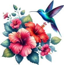 Bunter Kolibri Rose Wandbild Schlafzimmer Kinderzimmer Vinyl Aufkleber Abziehbild 6 Größen Wall Sticker price