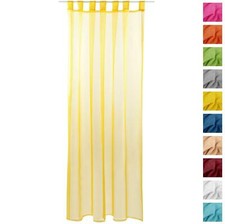 Schlaufenschal Vorhang mit Schlaufen Transparent Voile Uni Gardine große Auswahl Babyzimmer Vorhang price