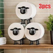 3 Stck. LUSTIGER TOILETTENPAPIERHALTER SCHAFE SCHRULLIG BAD DEKOR KLO ROLLE AUFBEWAHRUNG UK Toilet Paper Holder price
