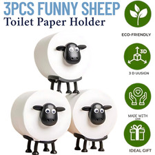 3 Stck. LUSTIGER TOILETTENPAPIERHALTER SCHAFE SCHRULLIG BAD DEKOR KLO ROLLE AUFBEWAHRUNG UK Toilet Paper Holder price
