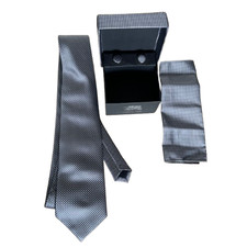 Seidenkrawatte Manschette Taschentuch Box Set 100% Seide Geschenkset Hochzeit Weihnachtsgeschenk sehr guter Zustand. Tie Set price