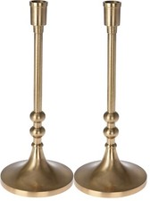 Deko-Kerzenständer 2er Set 31 cm hoch, Kandelaberhalter aus goldfarbenem Aluminium Decorative Candle price