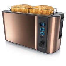 Arendo Stilvoller EL Toaster 4 Scheiben 3 Funktionen Display Kupfer/Schwarz Toasters price