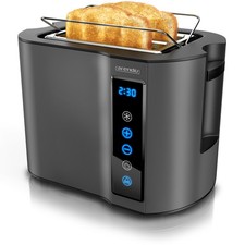 Arendo EL Toaster 2 Scheiben Touchpanel 800W LED Display Edelstahl Cool Grey Toasters price