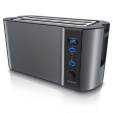 Arendo Frukost 4 Scheiben Toaster Display Auftaufunktion Warmhalten Edelstahl Toasters price