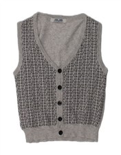 CESARE PACIOTTI Jungen Grafik ärmellose Strickjacke Pullover 4-5 Jahre grau RU07 Jungen-Pullover & Strickjacke & Knitwear price