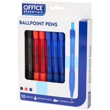 10 Kugelschreiber Set Blau Schwarz Rot Druckkugelschreiber Büro Schule NEU Büro-Set price