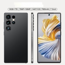 7,3" SCHWARZ Smartphone entsperrt Android 15 16GB RAM 1TBROM Dual SIM 5G UK Handy Mobile Phones price