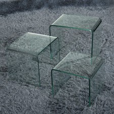 Satztische 3er Set Glas Couchtisch Satz Beistelltisch Modern Satztische Nesting Tables price