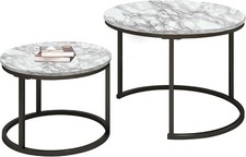Runder Satz Couchtisch 2er Set Stapel Satztische Beistelltische für Wohnzimmer Nesting Tables price